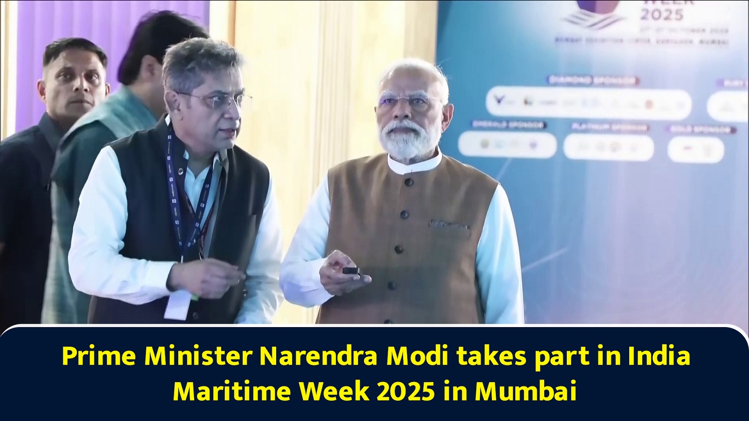 Prime Minister Narendra Modi takes part in India Maritime Week 2025 in Mumbai